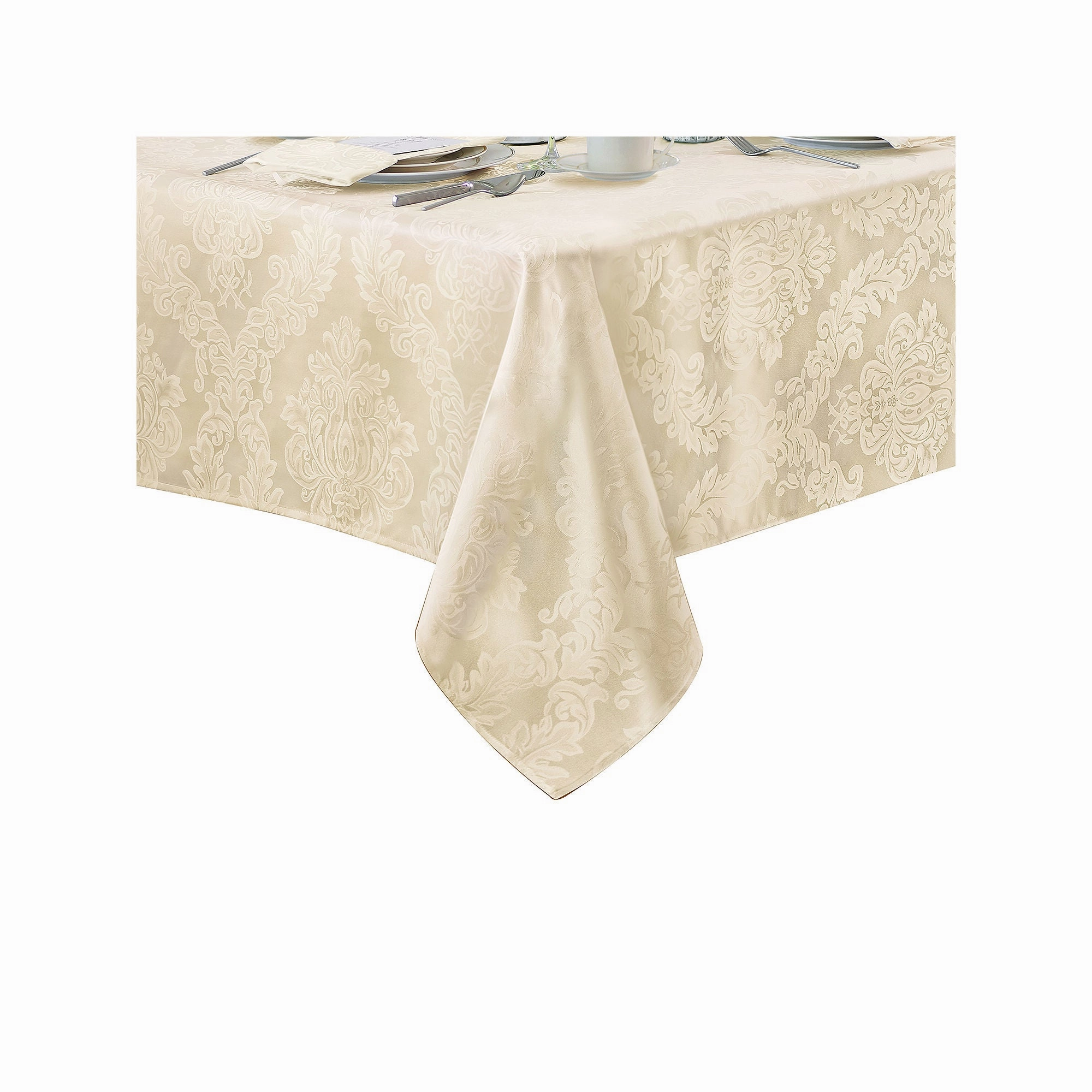 Elrene Home Fashions Barcelona Jacquard Damask Tablecloth - ANTIQUE ONE SIZE