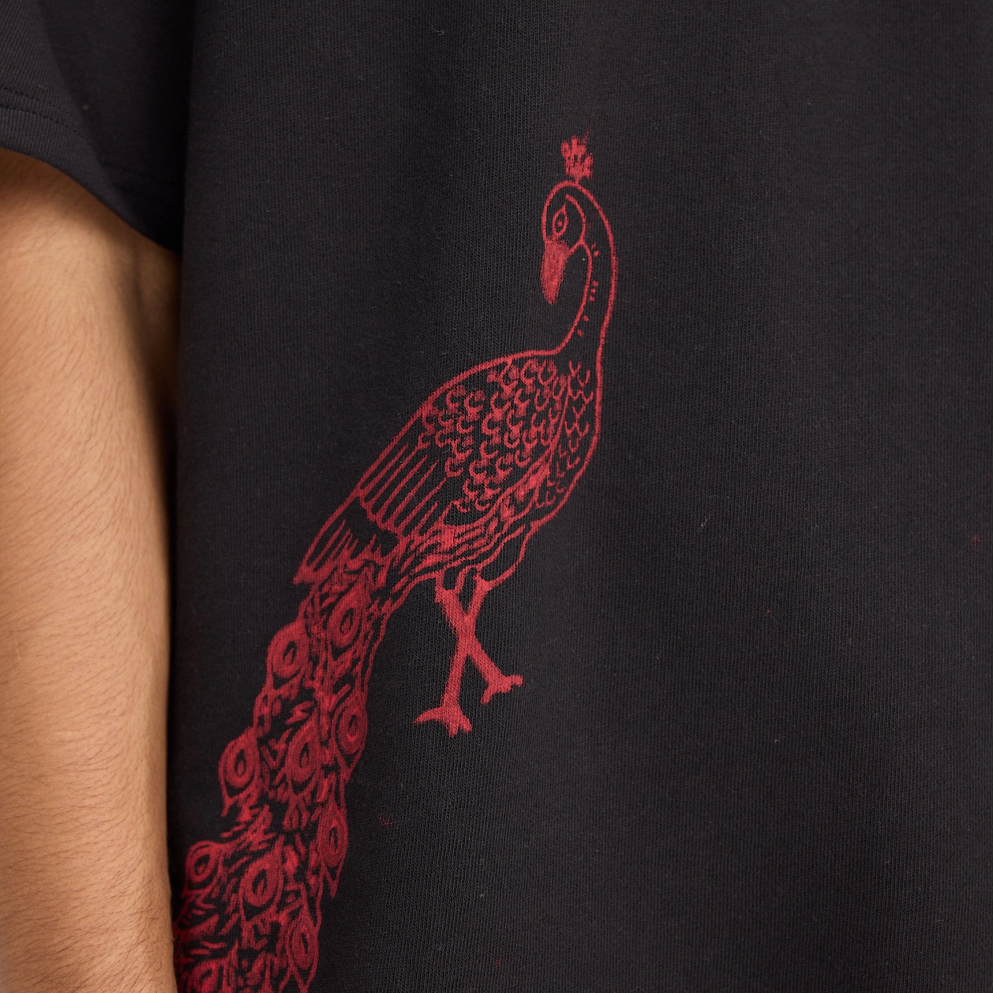 F A R A K | BY MY SIDE BLOCK PRINT T-SHIRT { BLACK/BLACK