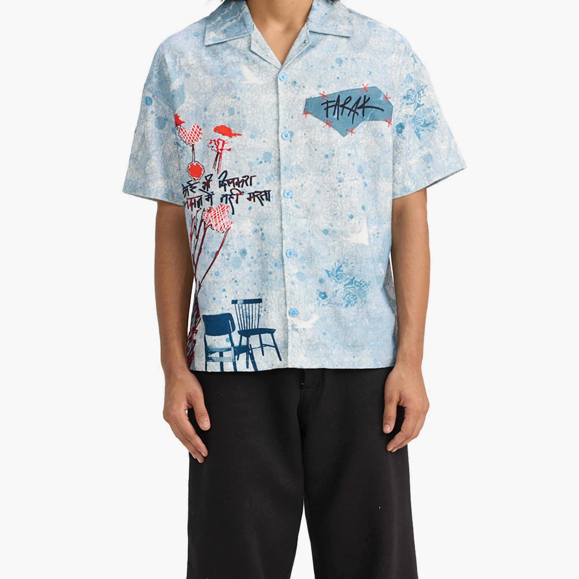F A R A K | FLEETING MEMORIES SHIRT { BLUE/BLUE