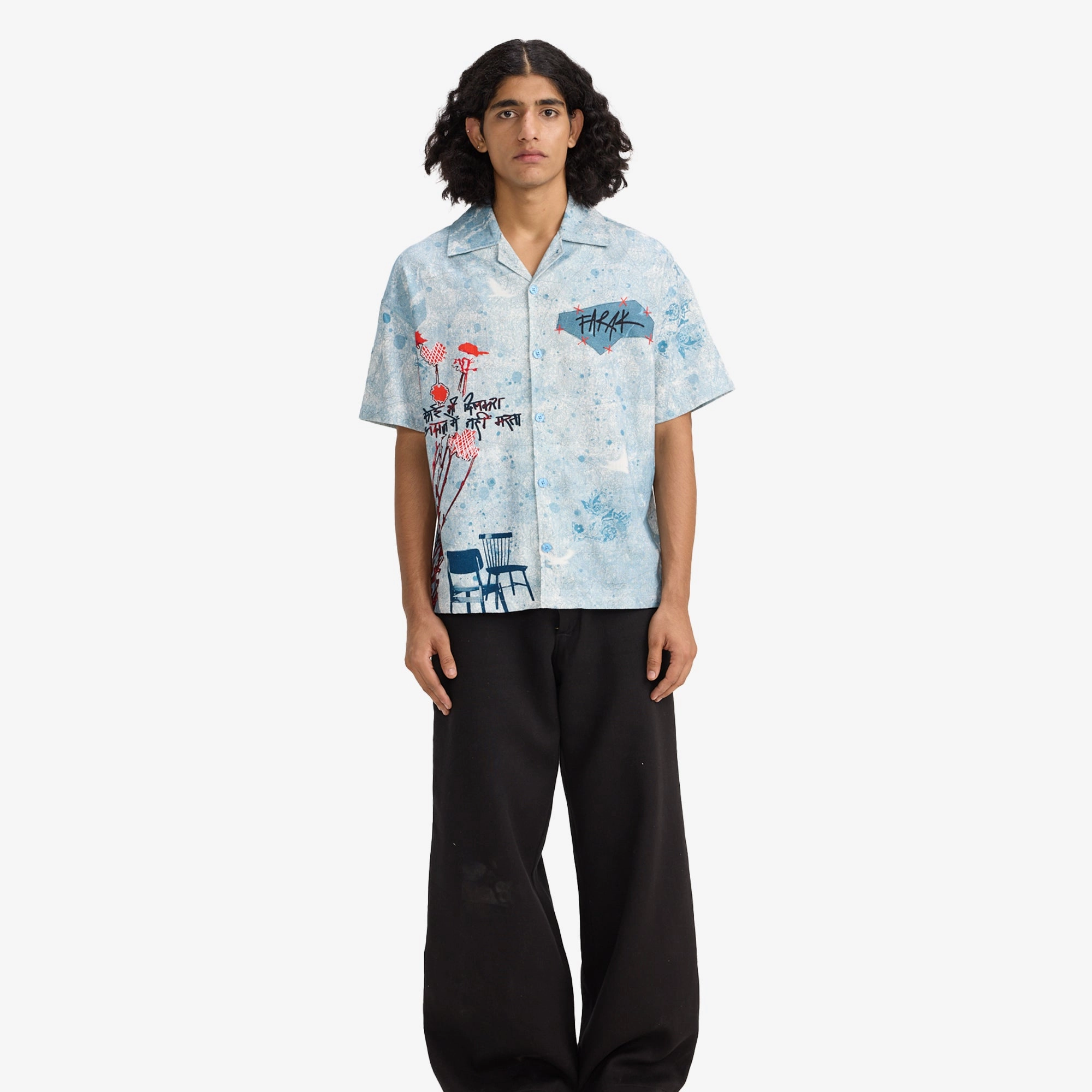 F A R A K | FLEETING MEMORIES SHIRT { BLUE/BLUE