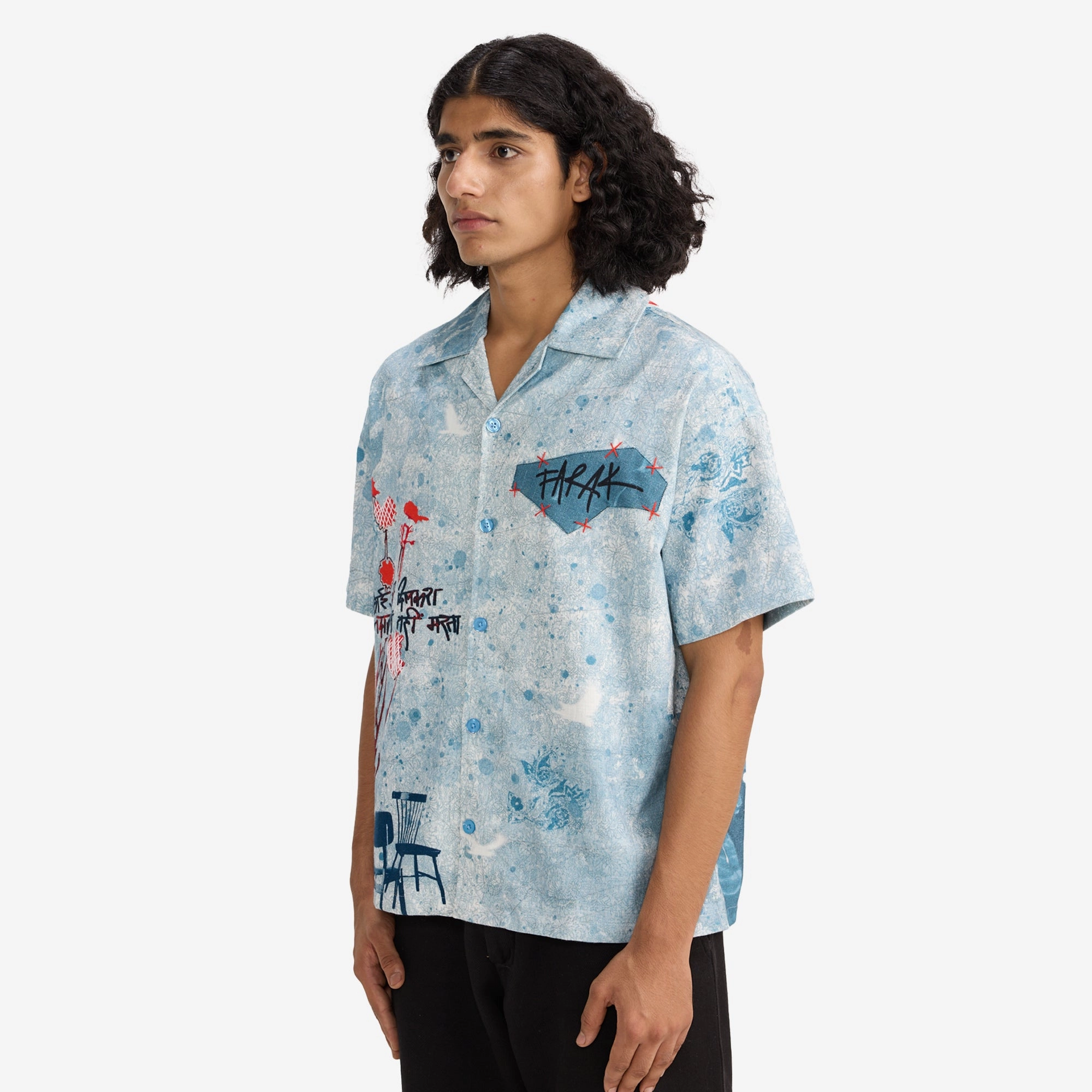 F A R A K | FLEETING MEMORIES SHIRT { BLUE/BLUE