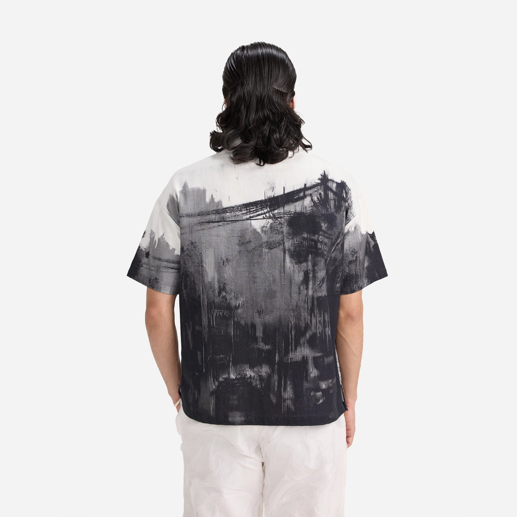 F A R A K | RAIN SHIRT { BLACK/WHITE