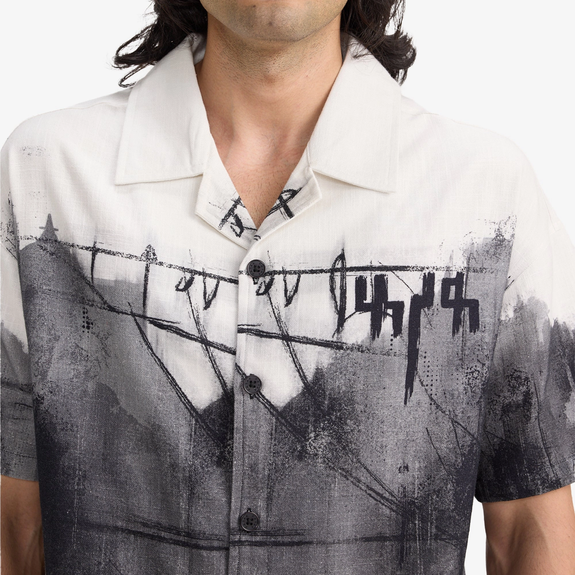 F A R A K | RAIN SHIRT { BLACK/WHITE