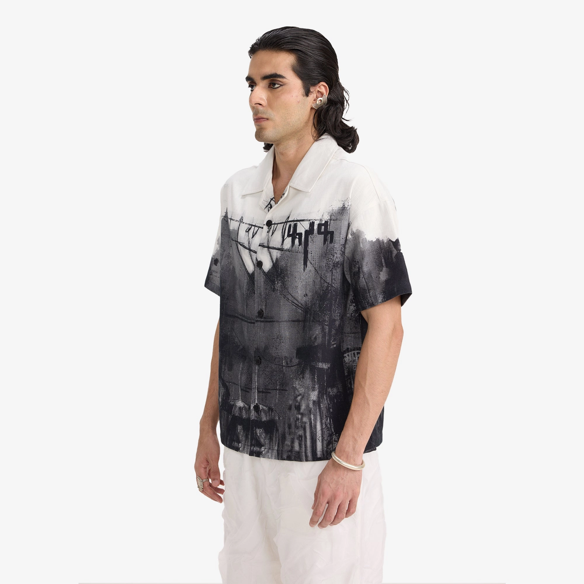 F A R A K | RAIN SHIRT { BLACK/WHITE