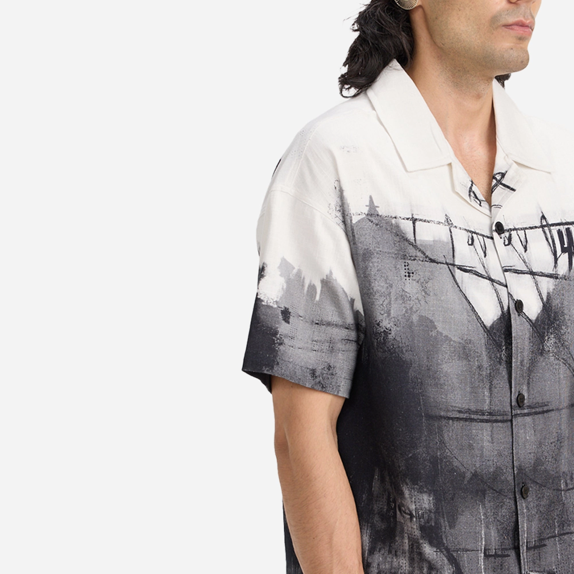 F A R A K | RAIN SHIRT { BLACK/WHITE