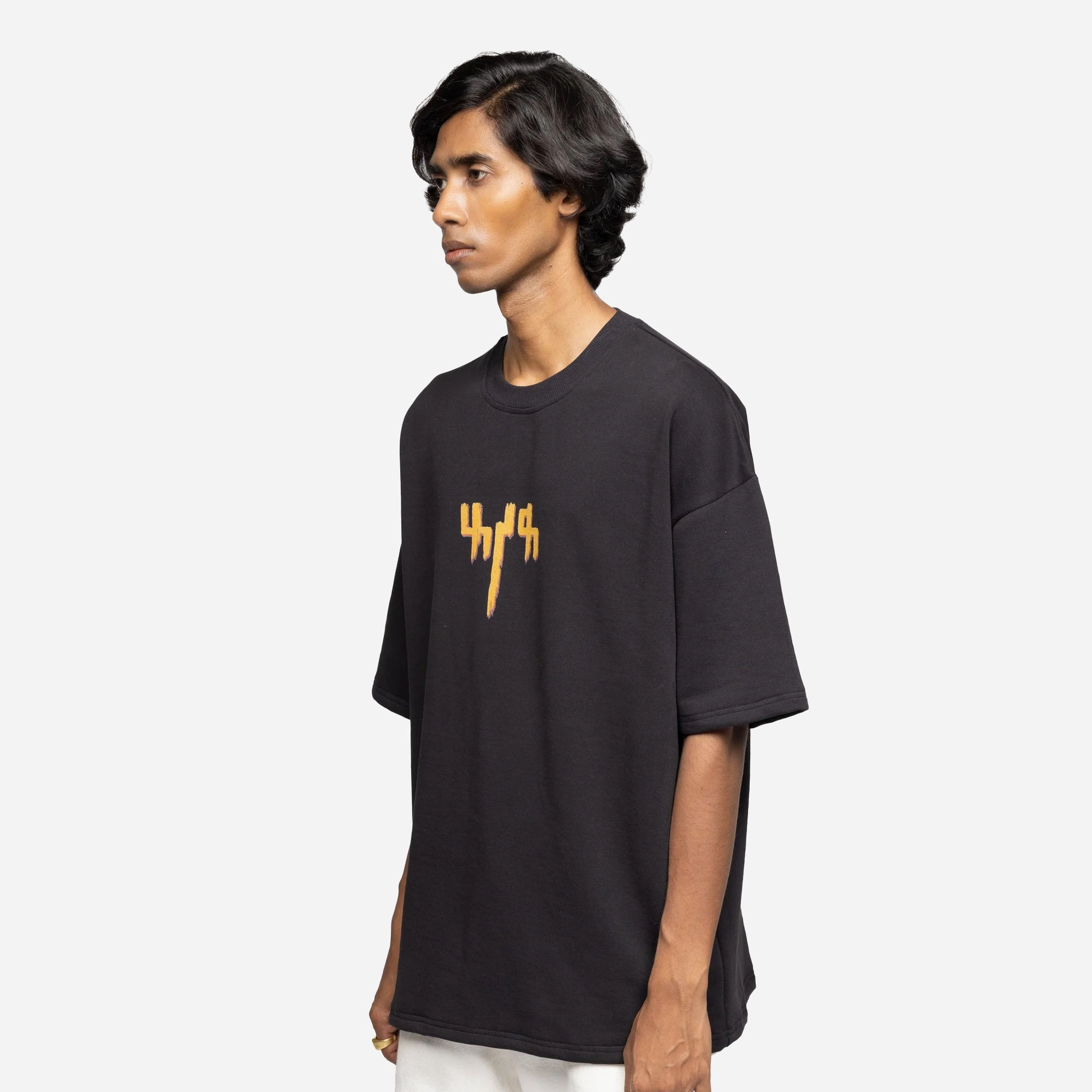 F A R A K | TAAZA KHABAR T-SHIRT { BLACK/BLACK