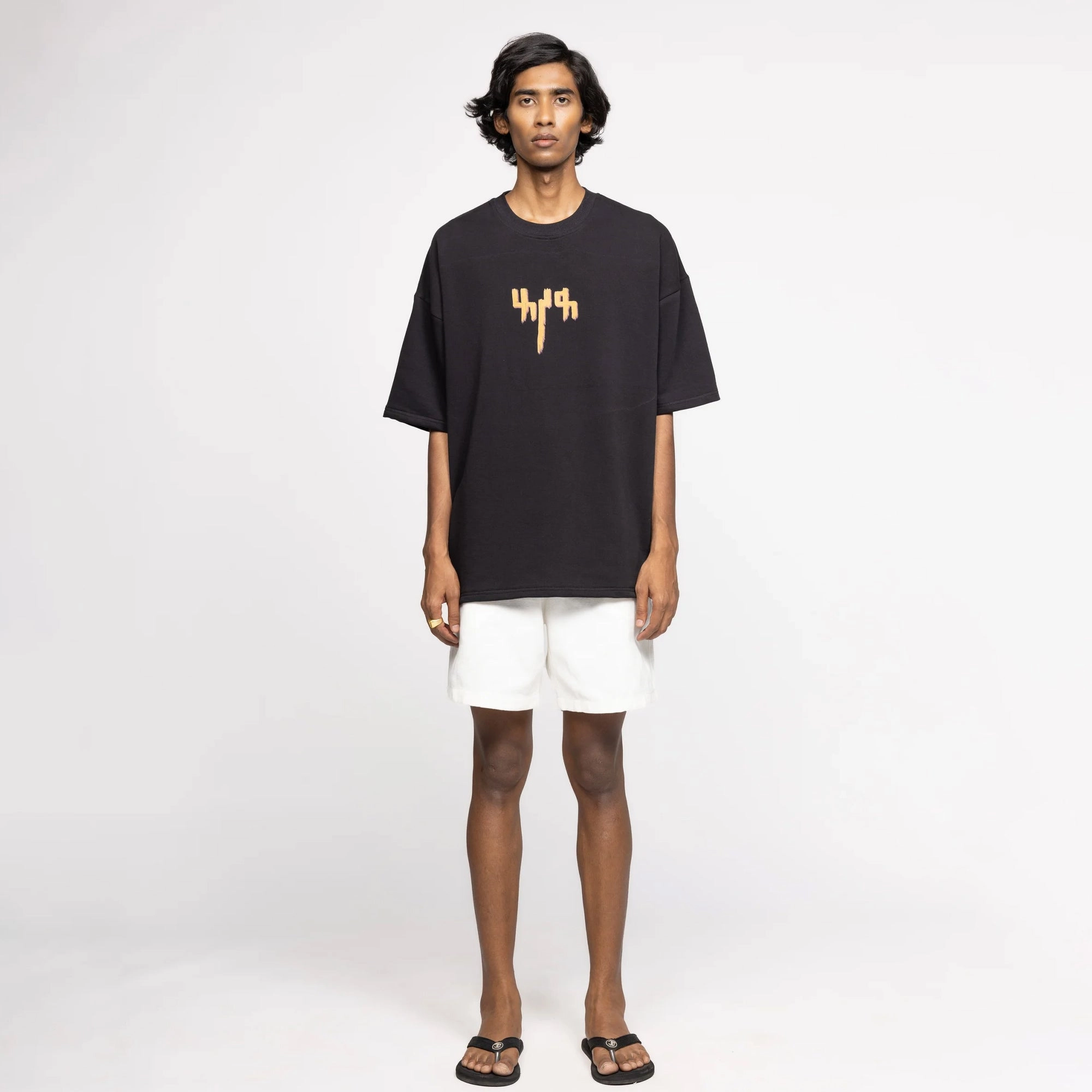 F A R A K | TAAZA KHABAR T-SHIRT { BLACK/BLACK