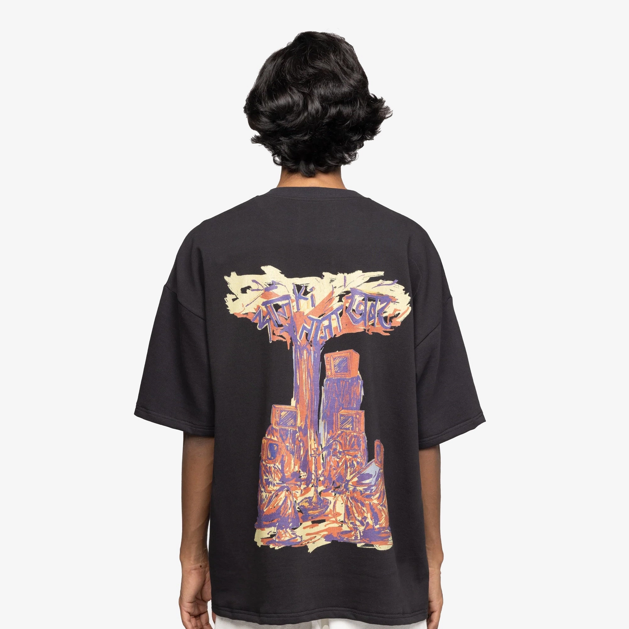 F A R A K | TAAZA KHABAR T-SHIRT { BLACK/BLACK