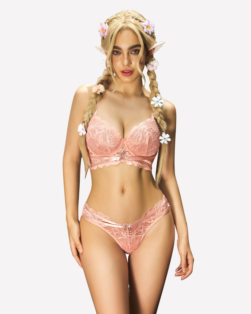 Fairy Lace Underwire Bra and Panty Set