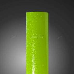 Gloss Diamond Pearl Acid Green Vinyl Wrap