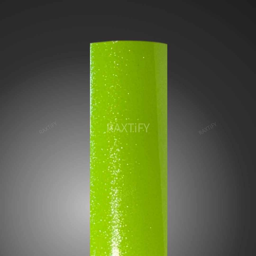 Gloss Diamond Pearl Acid Green Vinyl Wrap
