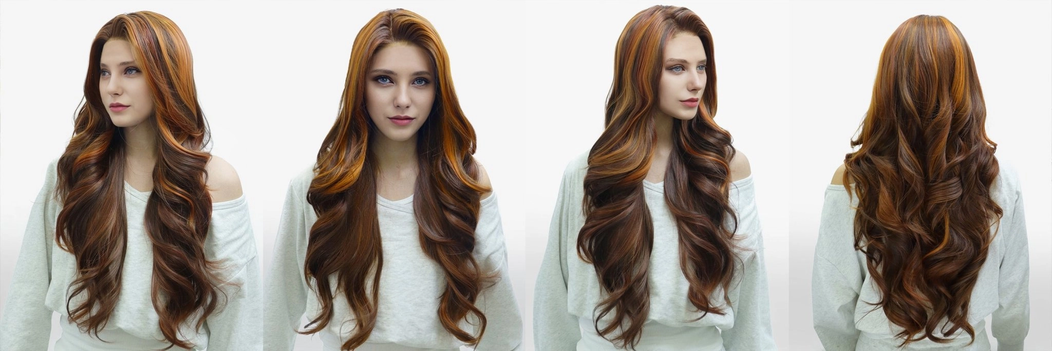 IMstyle Claudia 28inches Copper Red Hair Layer Cut 13*4 Lace Front wigs free Parting-F100-1T2436