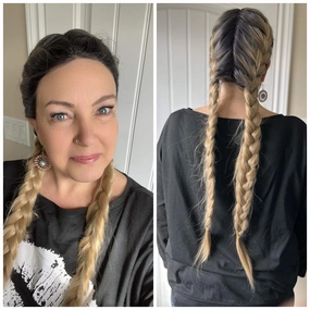 Imstyle New blonde Boxing braids T part all the Front to Nape Party Daily Wig