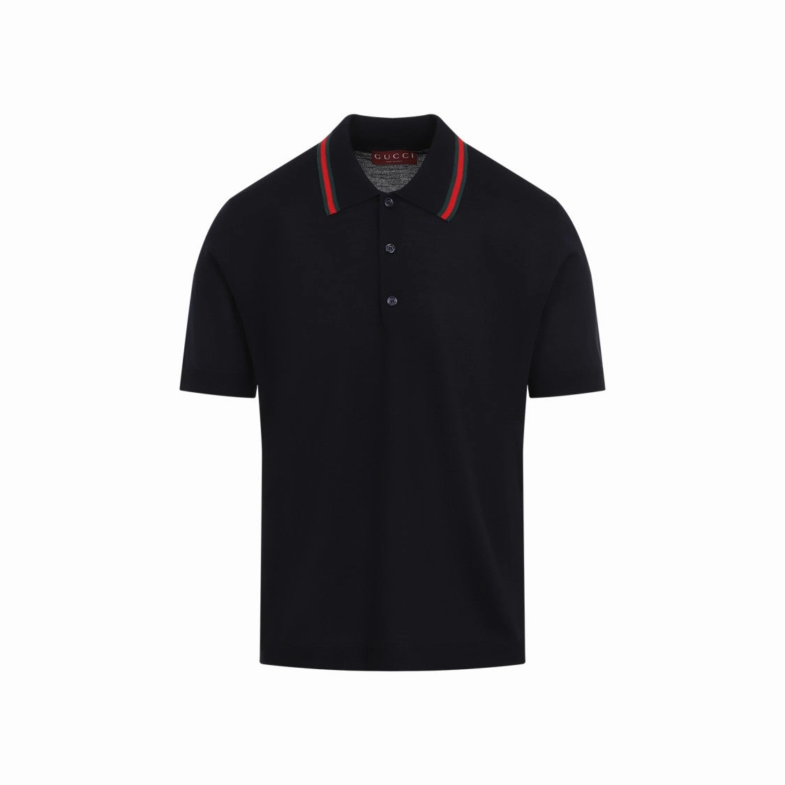 Knit Blue Wool Polo