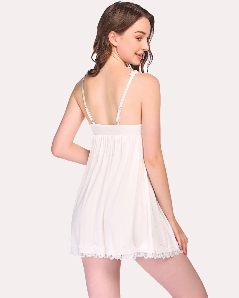 Lace Nightgown Full Slip Dress