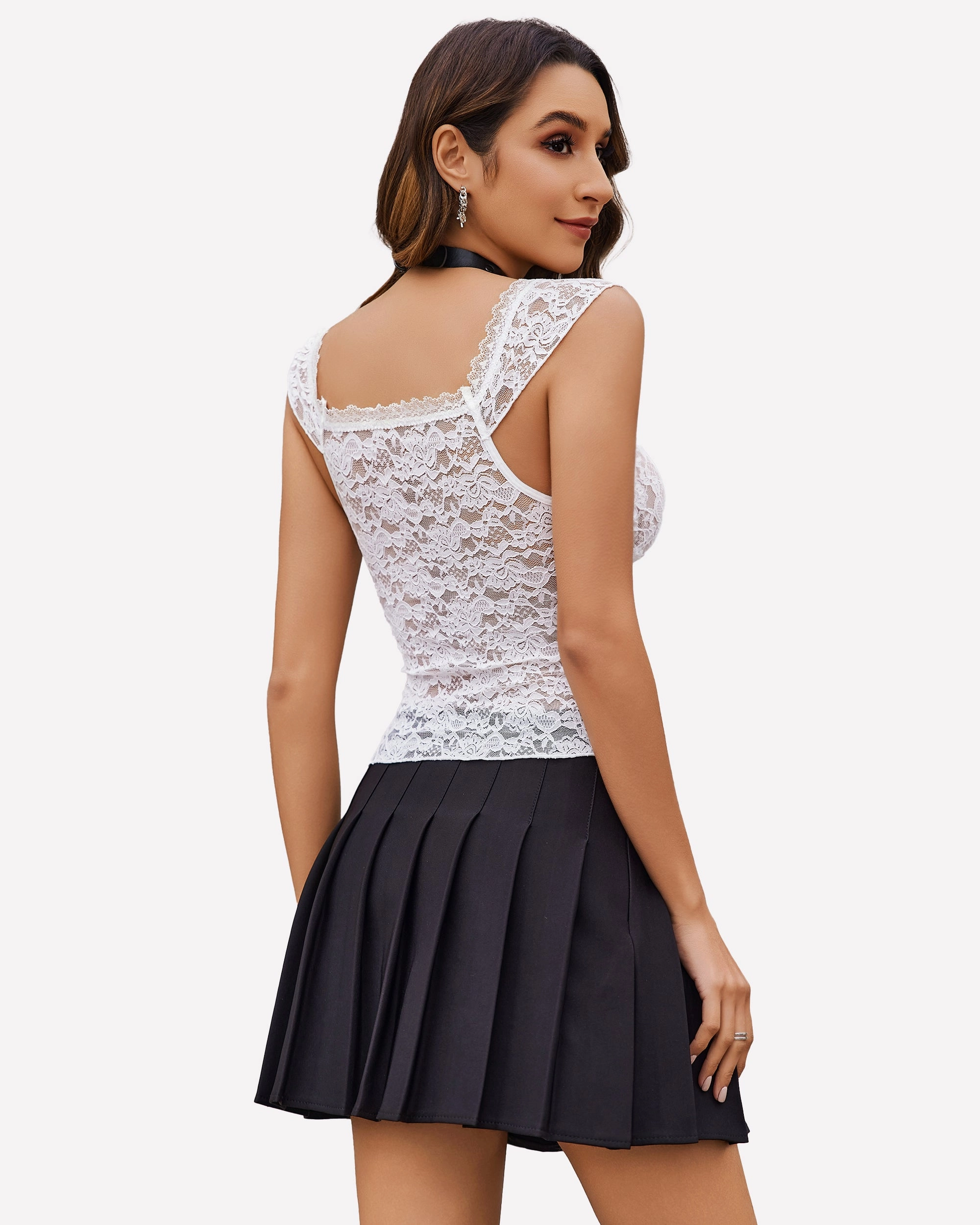 Lace Tops V Neck Crop Y2k Shirt