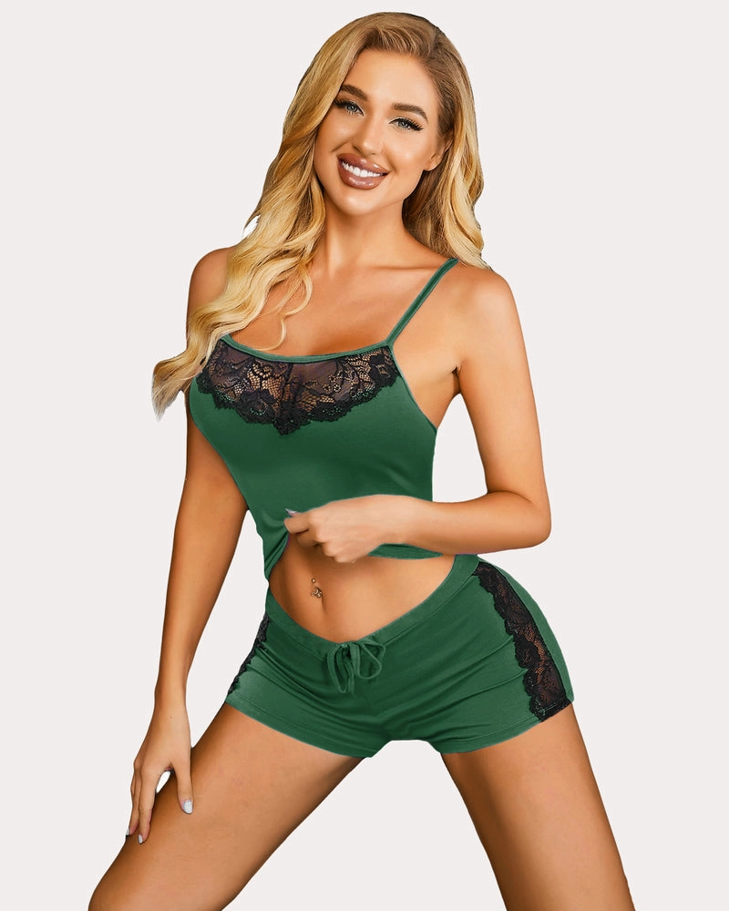 Leopard Lace Pajamas Set