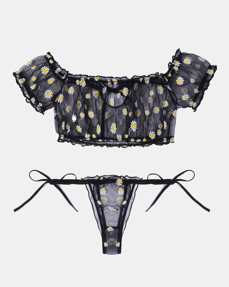 Leopard Ruffle Bra and Panty Set