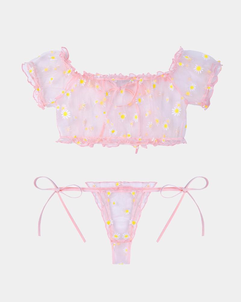 Leopard Ruffle Bra and Panty Set