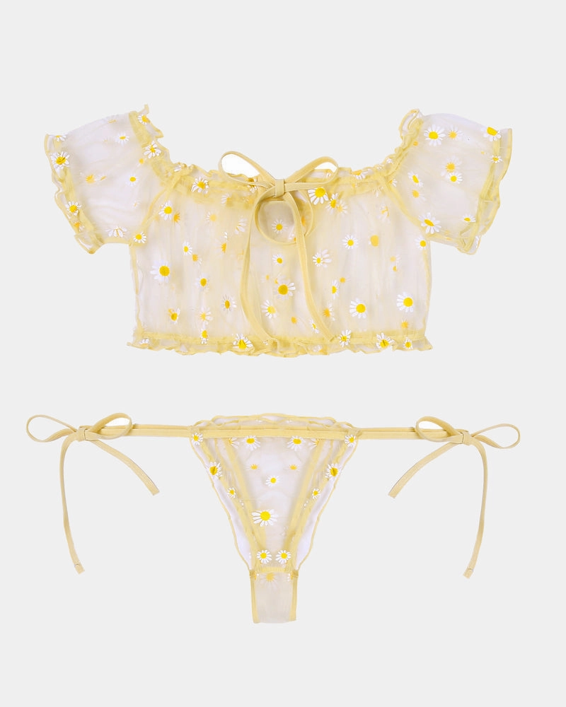 Leopard Ruffle Bra and Panty Set