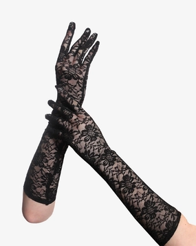 Long Lace Flowers Dressing Gloves