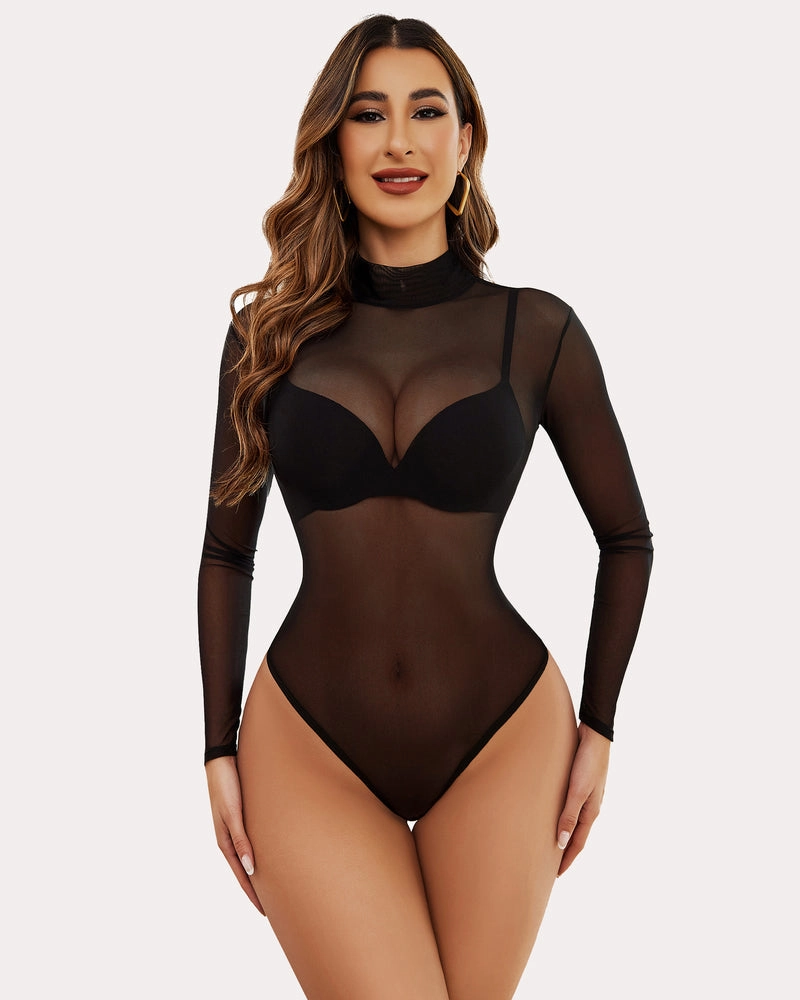 Long Sleeve Sheer Bodysuit