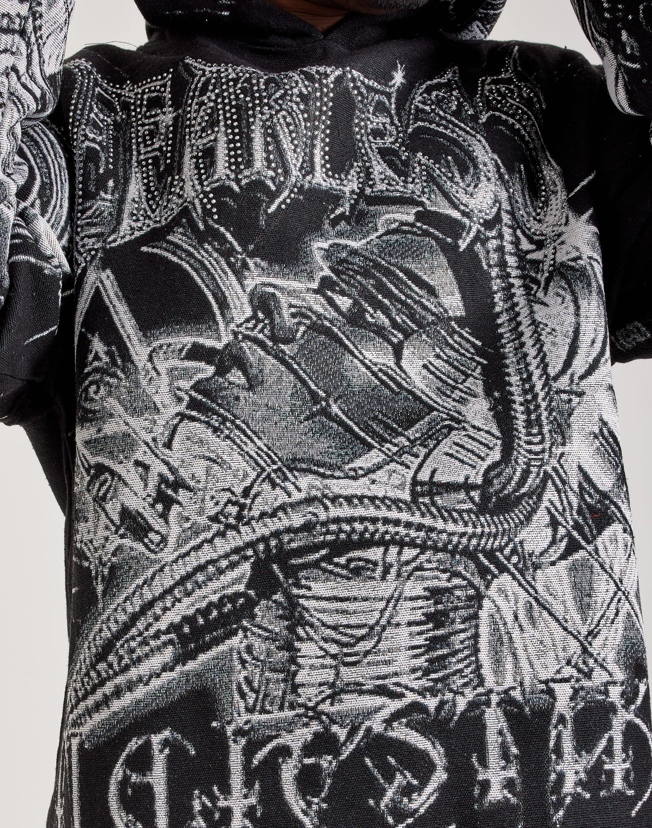 Majestik Fearless Face Tapestry Hoodie