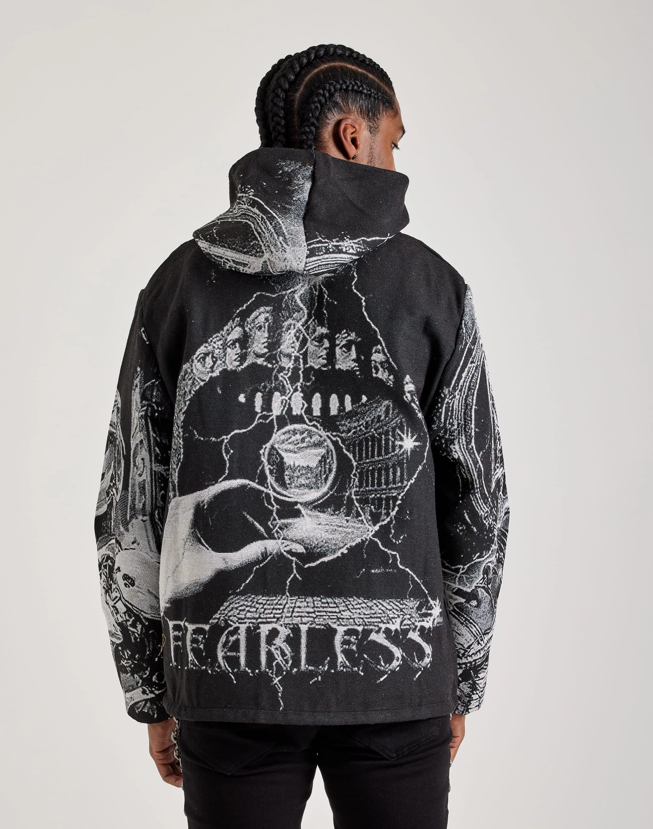 Majestik Fearless Face Tapestry Hoodie