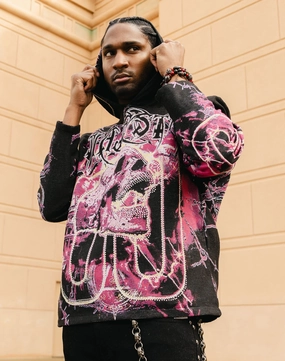 Majestik Fearless Skull Tapestry Hoodie