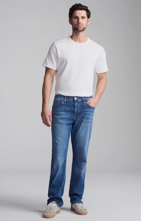 MATT RELAXED STRAIGHT LEG IN DARK BRUSHED FEATHER BLUE