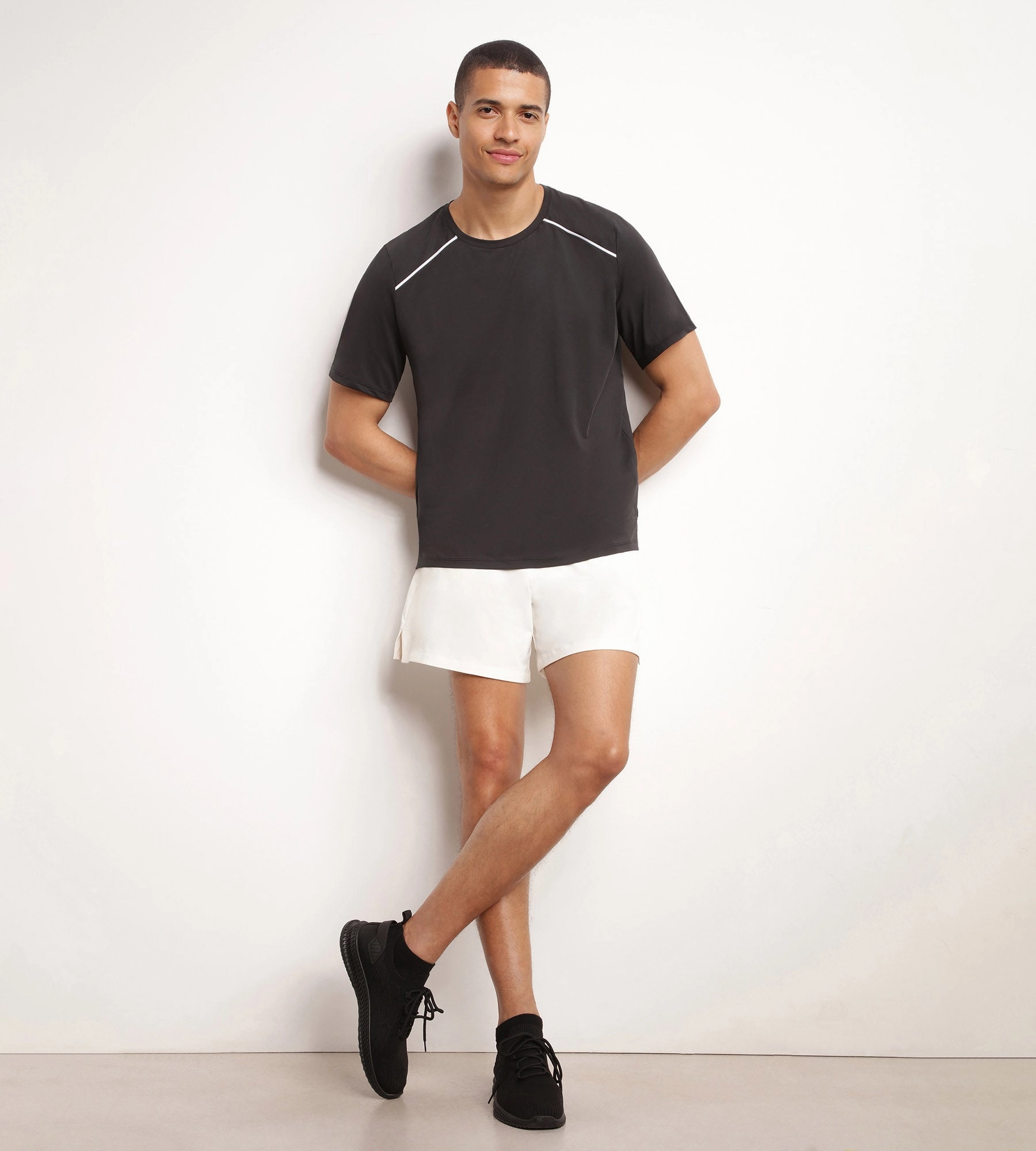 Men's breathable sports T-shirt Black Dim Move