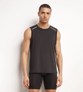 Men's sports tank top in breathable material Black Dim Move