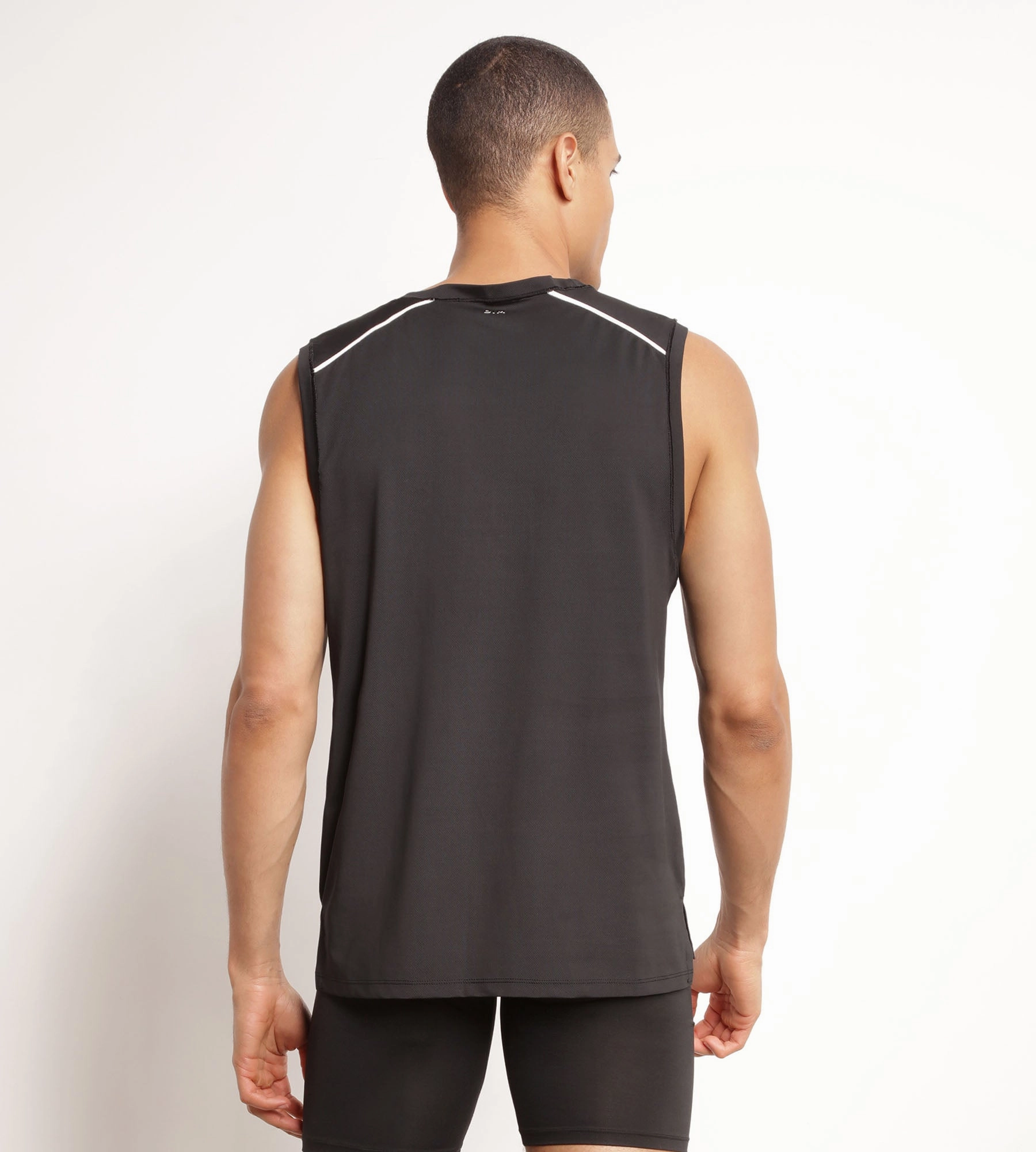 Men's sports tank top in breathable material Black Dim Move