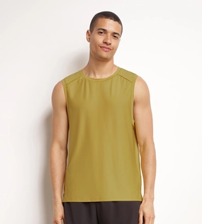 Men's sports tank top in breathable material Olive Dim Move