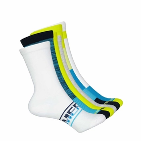 Merrell - Kids' 6 Pack Ombre Stripe Crew Socks (MEC33741C6B2001 BLAST)