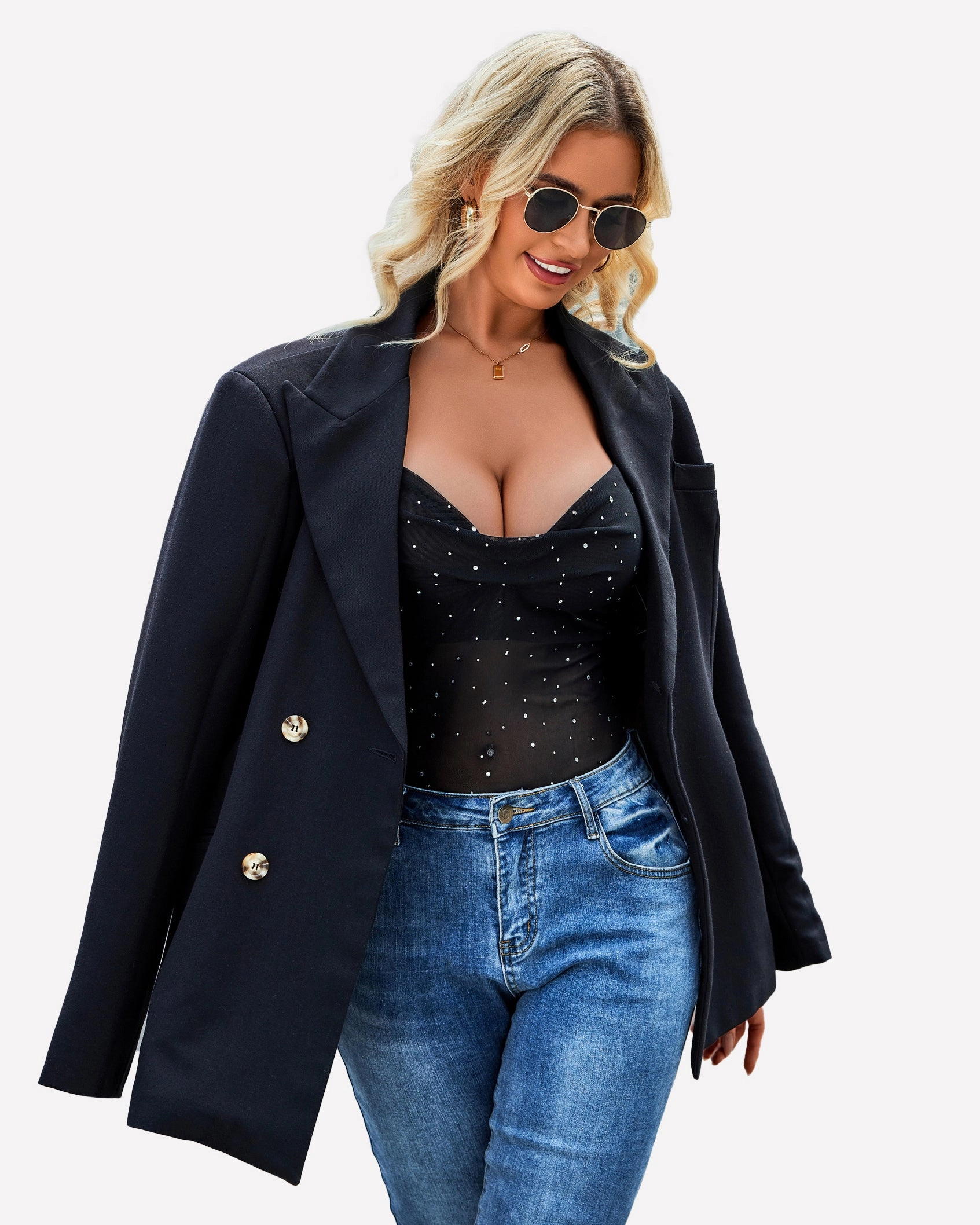 Mesh Cowl Neck Tank Top Sequin Shirt