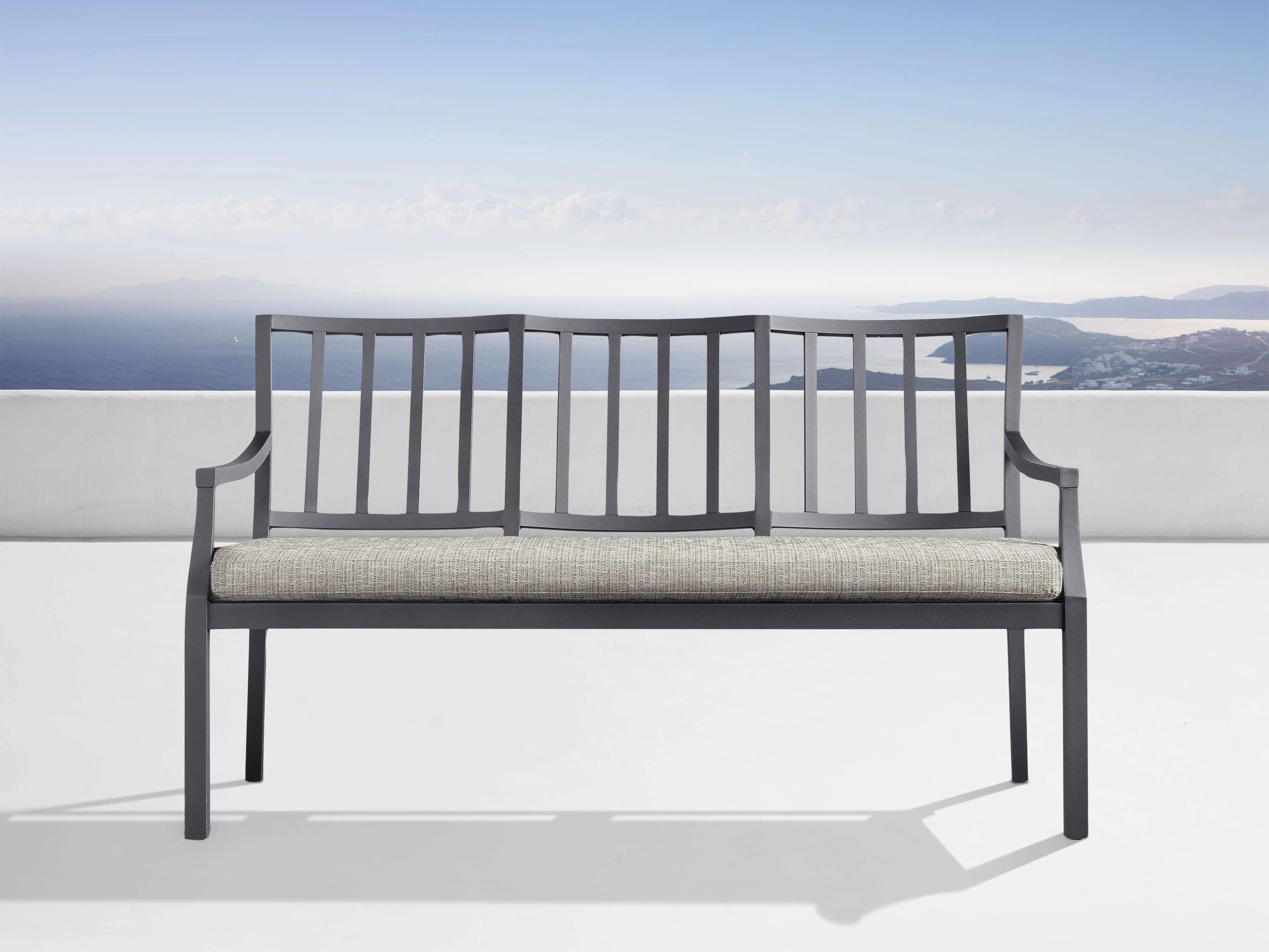Montego Outdoor Collection Bistro Bench Replacement Cushion in Priano Laurel
