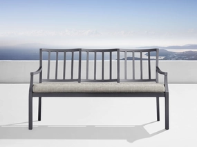 Montego Outdoor Collection Bistro Bench Replacement Cushion in Priano Laurel