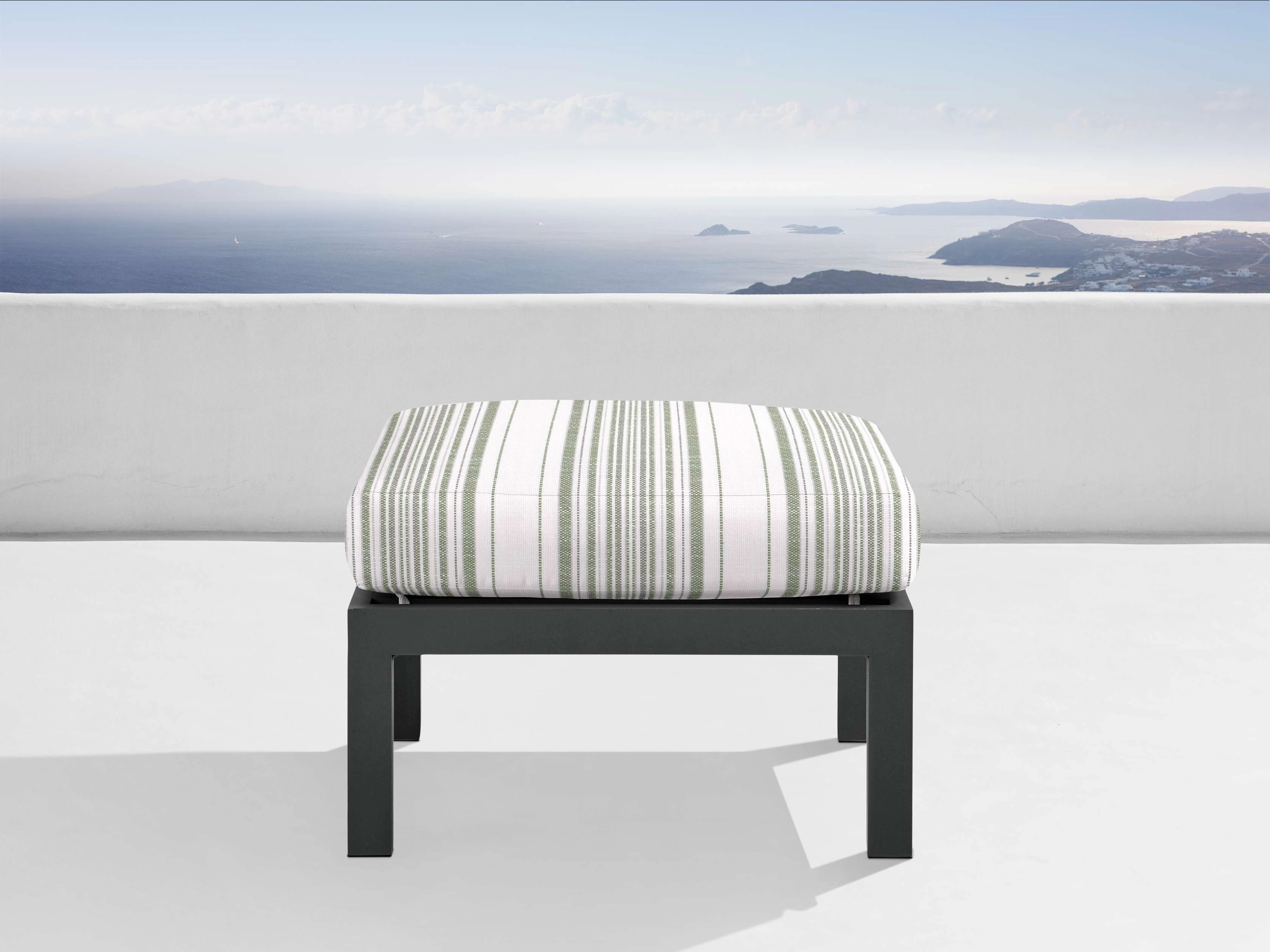 Montego Outdoor Collection Ottoman Replacement Cushion in Lido Moss