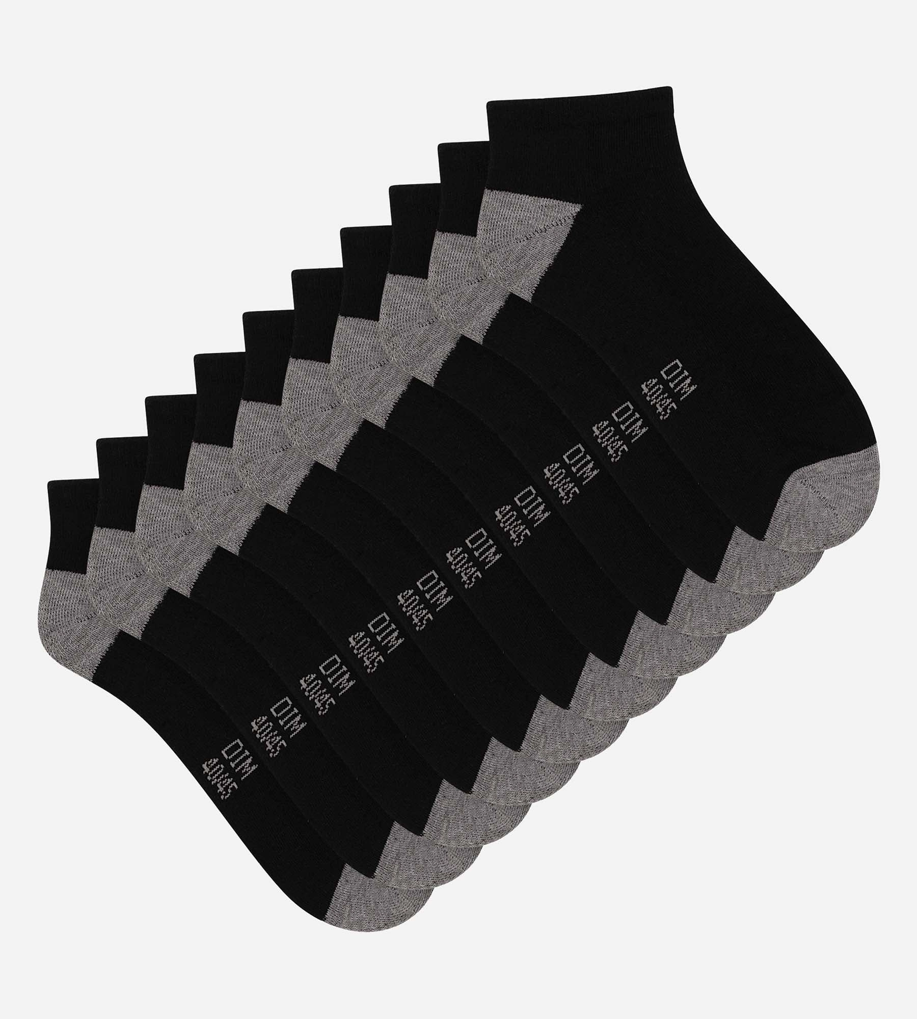 Pack of 5 Pairs of Men's Black Cotton Socks EcoDim Sport