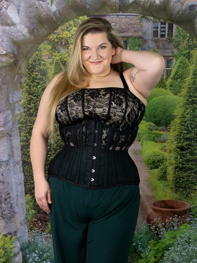 Plus Size Mesh Hourglass Curve Longline Underbust Corset : CS-426