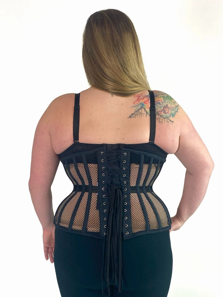 Plus Size Mesh Hourglass Curve Longline Underbust Corset : CS-426