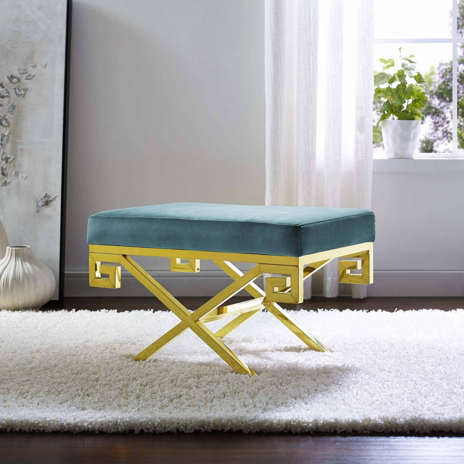 Rove Velvet Performance Velvet Bench by Modway