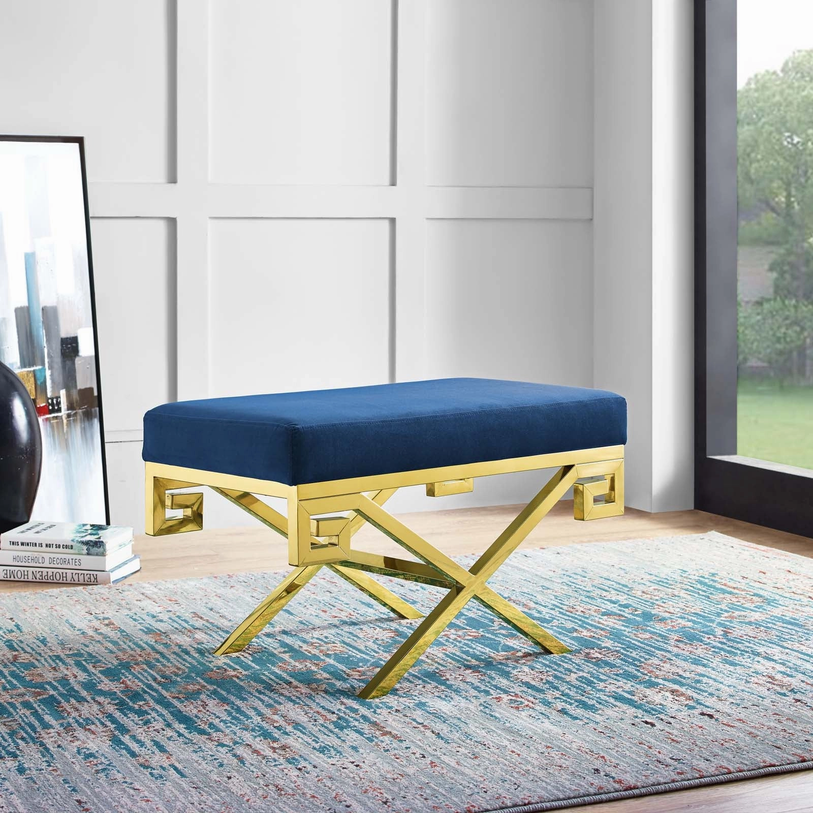 Rove Velvet Performance Velvet Bench by Modway