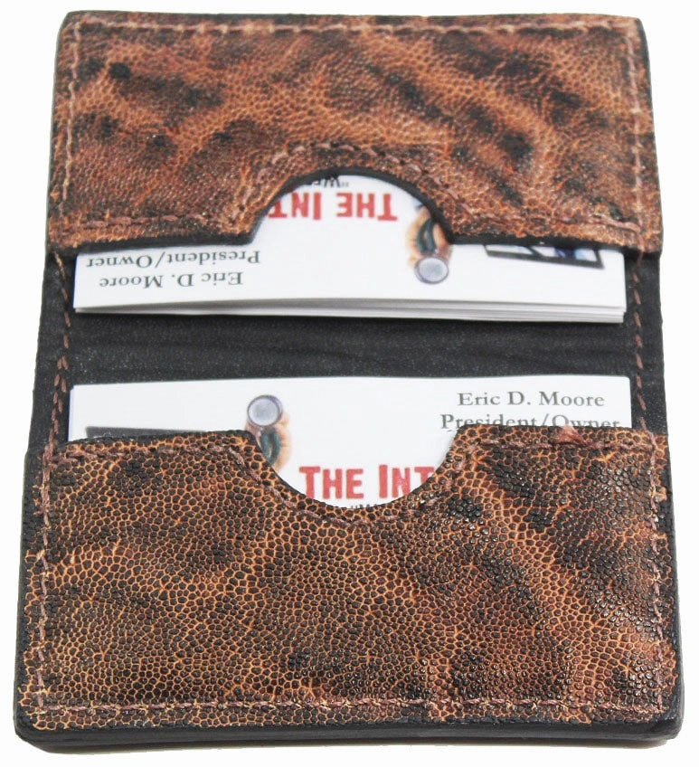 Rustic Brown Elephant Credit Card & Business Card Wallet