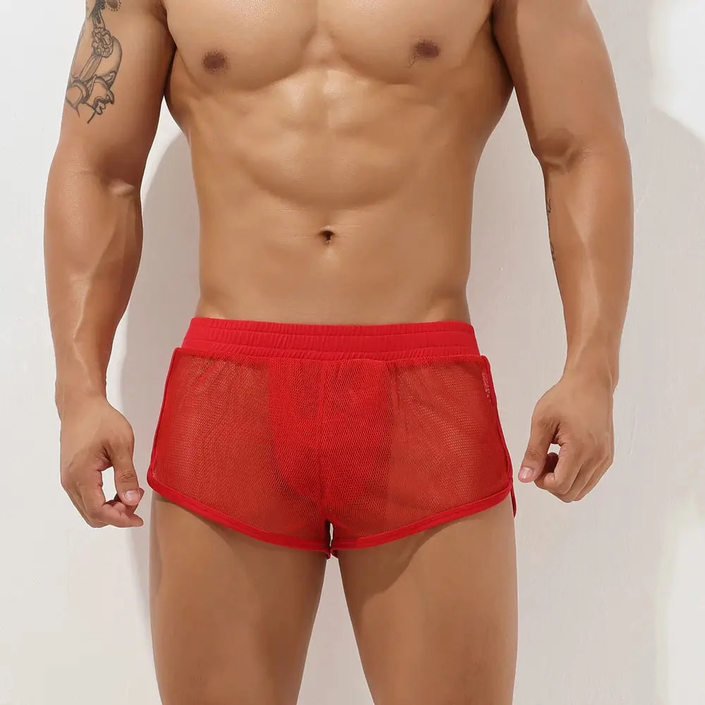 Seobean Men's Mesh Boxer Shorts - Breathable Underwear 00604