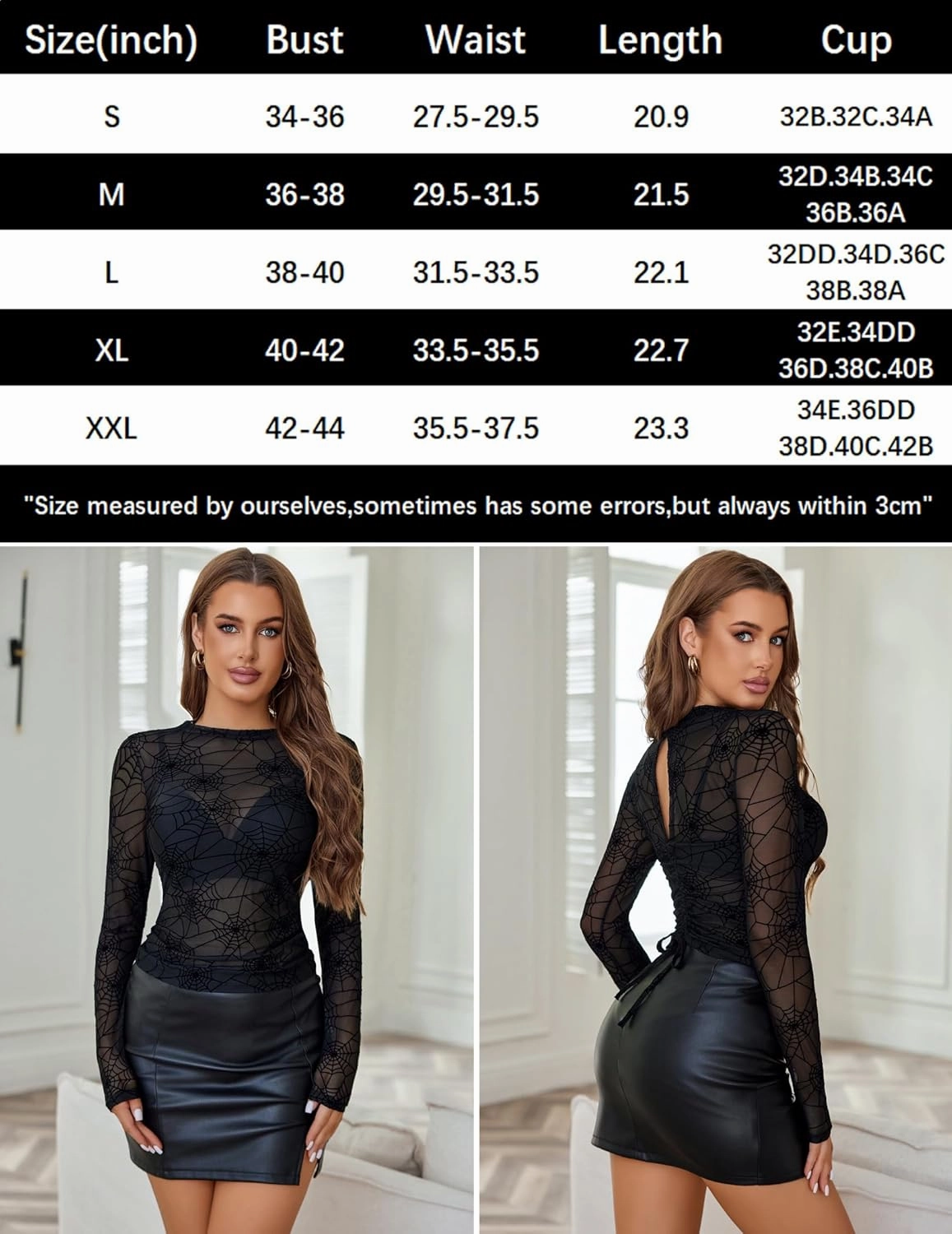 Sheer Blouse Hollow Drawstring Shirt