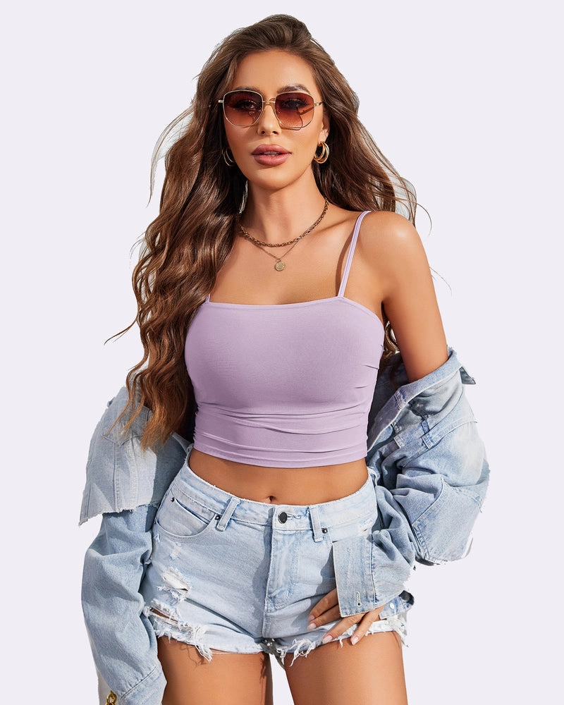 Spaghetti Strap Mesh Tank Top