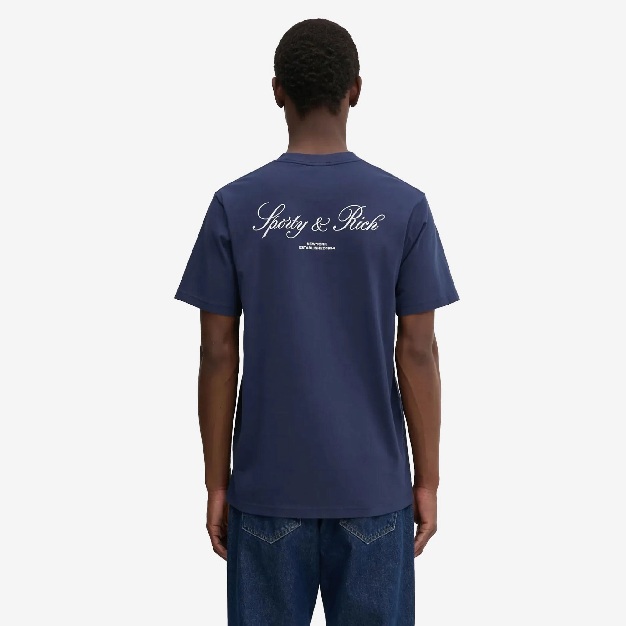 SPORTY & RICH | VENDOME RESORT T-SHIRT { NAVY