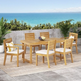 Streamdale Acacia Wood 7-Piece Dining Set